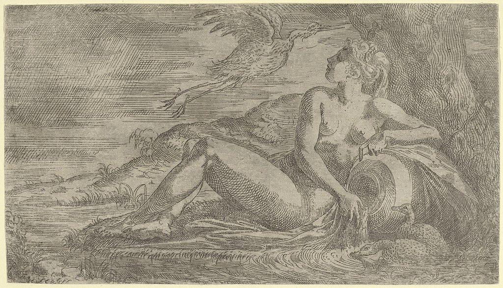 204-Ninfa che osserva un airone che vola via - Metropolitan Museum of Art, New York